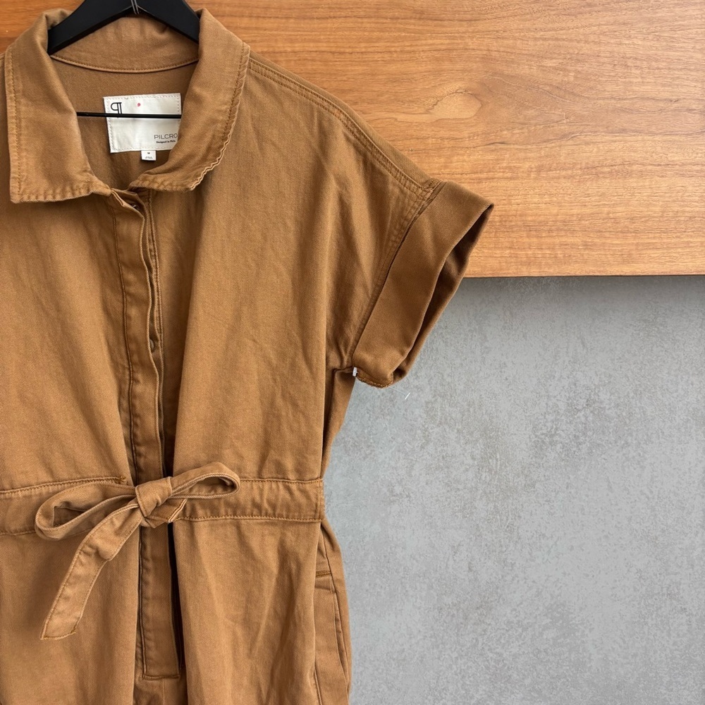 PILCRO Short-sleeve Wing Jumpsuit In Brown, Size M - Picture 7 of 16